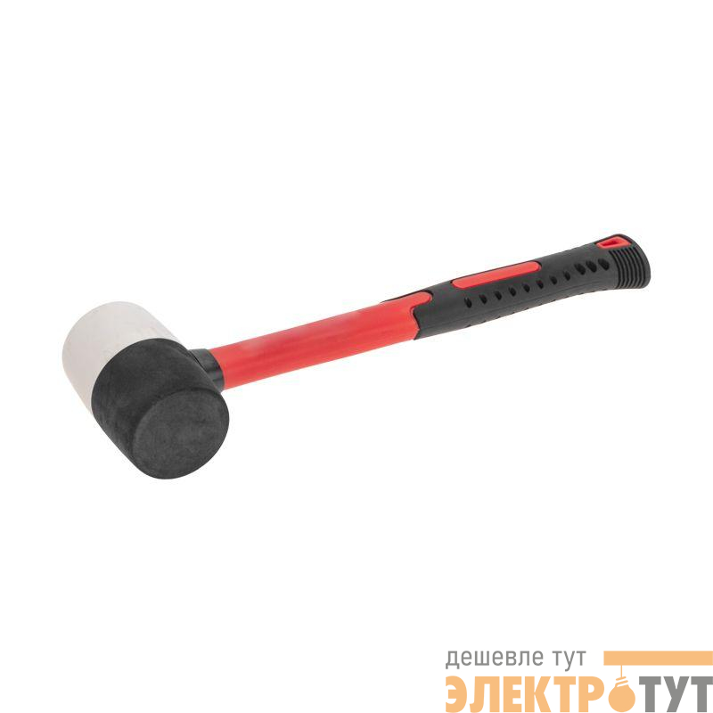 Киянка 225г фибергласовая рукоятка резинов. черн./бел. Kranz KR-12-8152