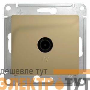 Розетка телевизионная проходная TV 1-м СП Glossa 4дБ механизм титан SE GSL000492