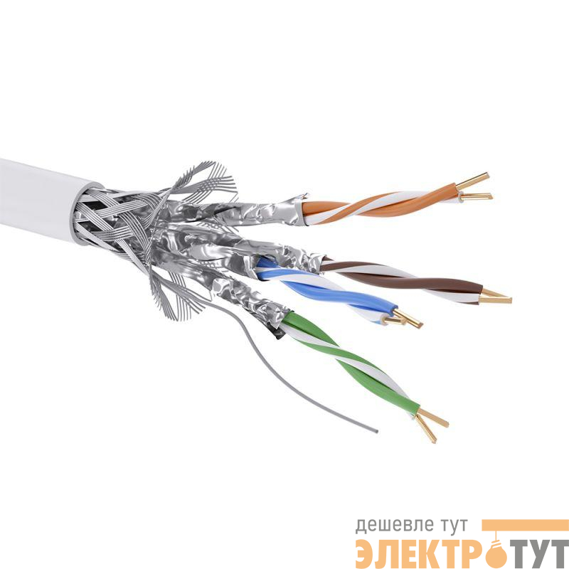 Кабель CAT 6 S/FTP нг(А)-HF бухта 305м бел. DKC RN6SFA01WH