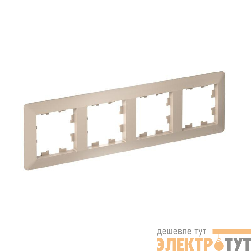 Рамка 4-м AtlasDesign Air песочн./дым. бел. SE ATN221204