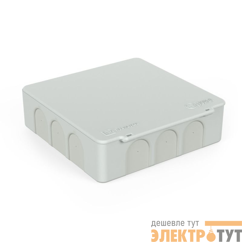 Коробка распределительная ОП 100х100х30 (HF) для прям. монтажа двухкомп. безгалоген. (уп.48шт) Промрукав 60-0302