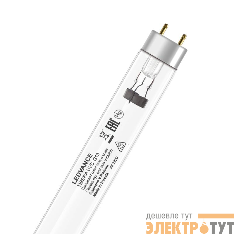 Лампа бактерицидная с УФ-С излучением TIBERA UVC T8 15W G13 LEDVANCE 4058075499201 изображение
