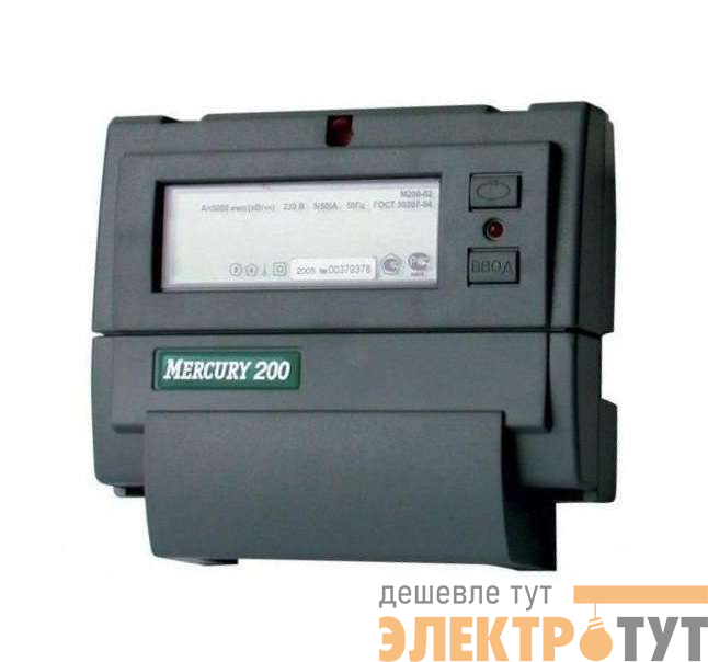 Счетчик Меркурий 200.02 1ф 5-60А класс точн. 1.0 многотариф. CAN ЖКИ Моск. вр. Инкотекс М0000051747