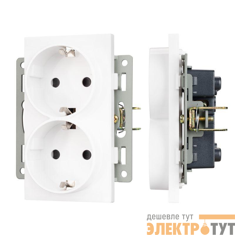 Механизм электрической розетки SCT-MEUD-PL-WH (250В 16А) Arlight 043764