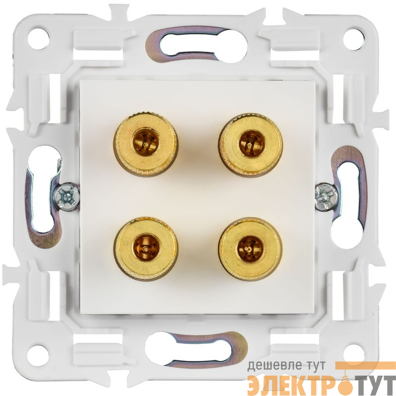 Аудиорозетка 4-м SKANDY SK-A01W арктич. бел. IEK SK-S40-K01