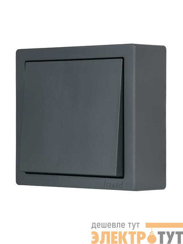 Выключатель 1-кл. ОП LETO графит LEZARD 752-3400-100