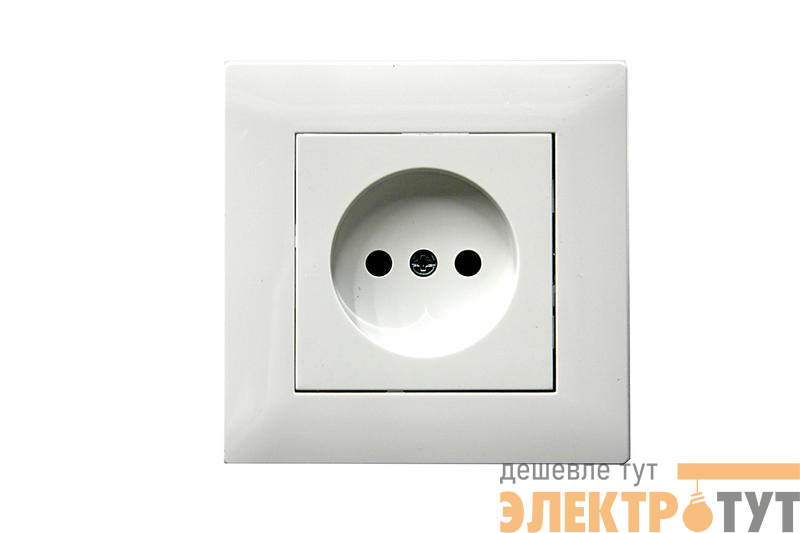 Розетка 1-м Karea RIZZ без заземл. керамика бел. Makel 88001002