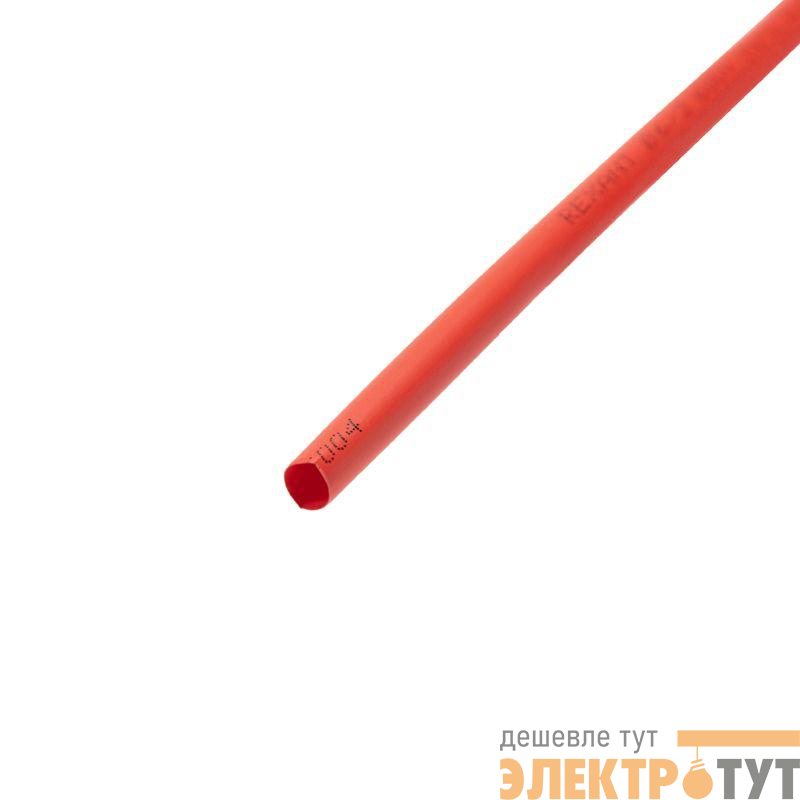 Трубка термоусадочная ТУТ нг 6.0/3.0 красн. 1м Rexant 20-6004