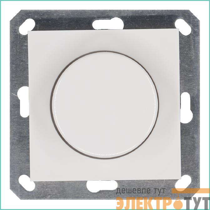 Светорегулятор поворотно-нажимной (диммер) LED 30-400Вт 1gang 2way механизм бел. глянцевый Jasmart G4012W