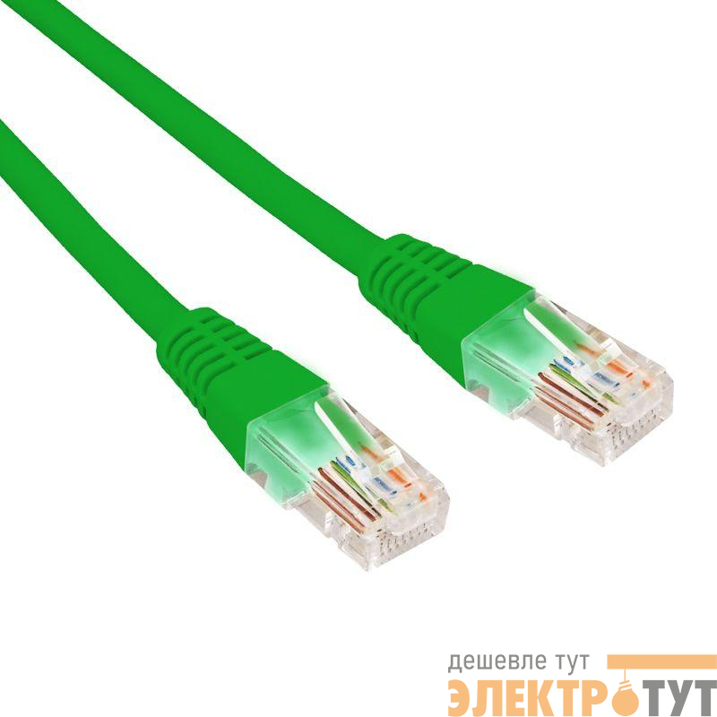 Патч-корд U/UTP CAT 6 RJ45-RJ45 26AWG LSZH зел. 0.3м Rexant 02-0296-03