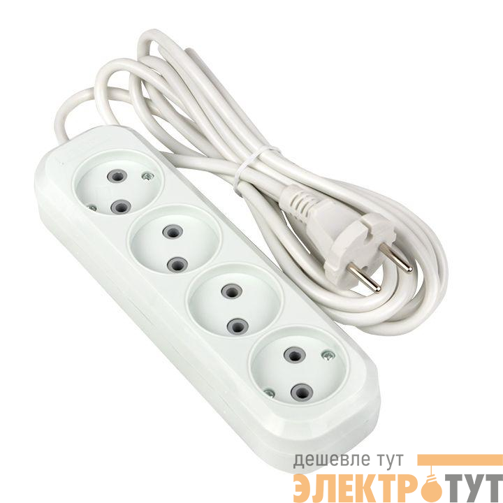 Удлинитель 4х2м без заземл. 10А "Эксперт" 2.2кВт ПВС 2х0.75 PROxima EKF UBA10-275-4-02