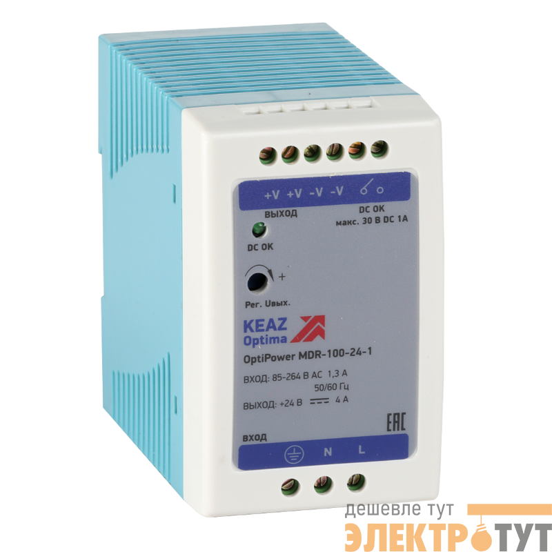 Блок питания OptiPower MDR-100-24-1 КЭАЗ 284542