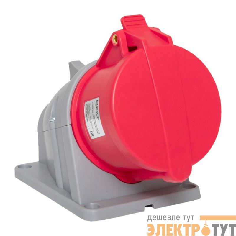 Розетка стационарная наружная 125 3Р+РЕ+N 32А 380В IP44 PROxima EKF ps-125-32-380-PRO