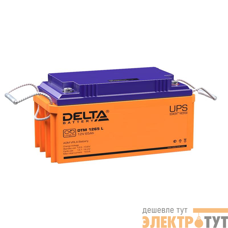 Аккумулятор UPS 12В 65А.ч Delta DTM 1265 L