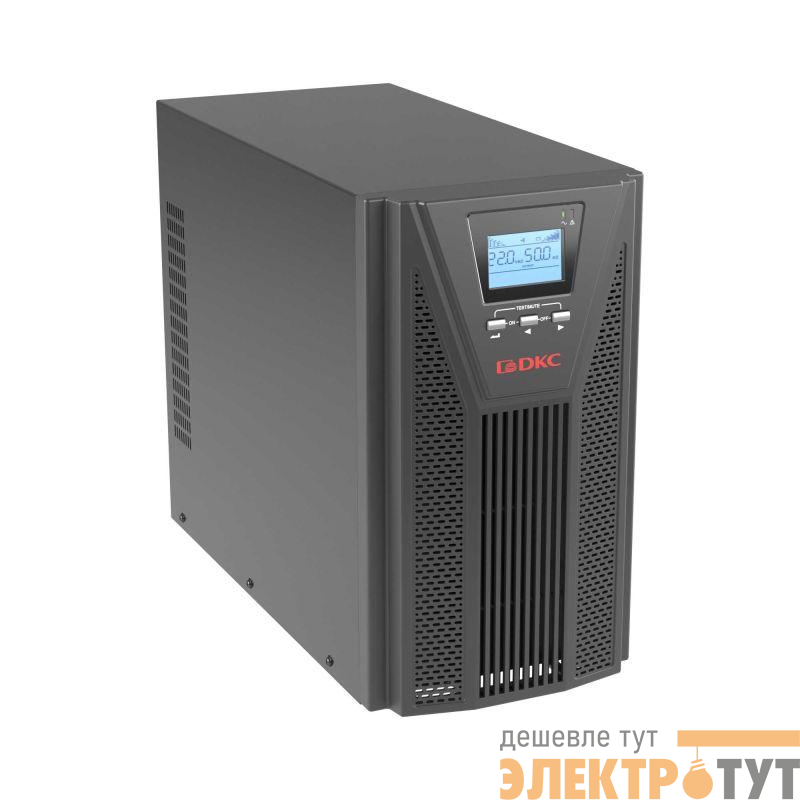 Источник бесперебойного питания онлайн для Small Tower 2000В.А/1800Вт 1/1 4хSchuko EPO USB RS-232 RJ45 без АКБ 7А.ч DKC SMALLT2A0PS