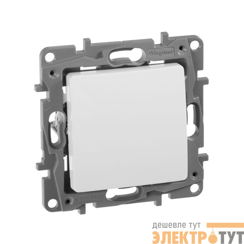 Переключатель 1-кл. 1п 1мод. СП Etika 10А IP20 250В 10AX безвинтов. зажимы механизм бел. IEK 672205