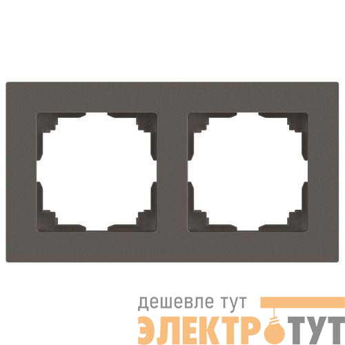 Рамка 2-м СП Accent 6-502-09 титан Intro Б0063723