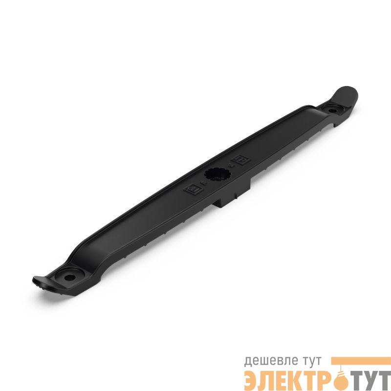 Держатель плоского кабеля двусторонний для прямого монтажа на 12 мест (уп.20шт) черн. Промрукав PR13.0443