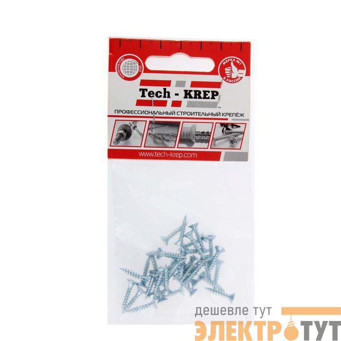 Шуруп универсальный с потайн. головкой 3.0х12 цинк. (пакет) (уп.40шт) Zitar 102408