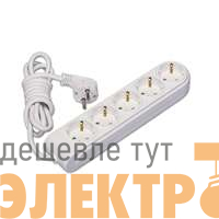 Удлинитель 5х2м с заземл. 16А IP20 защ. шторки Makel N5210033