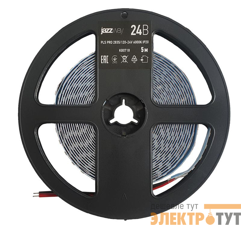 Лента светодиодная PLS 2835/120-24В 3000К IP20 (уп.5м) JazzWay 5015678