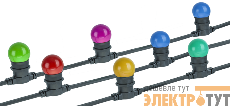 Гирлянда "Белт Лайт" 93 661 NGF-001-01 10 5м E27 черн. Navigator 93661