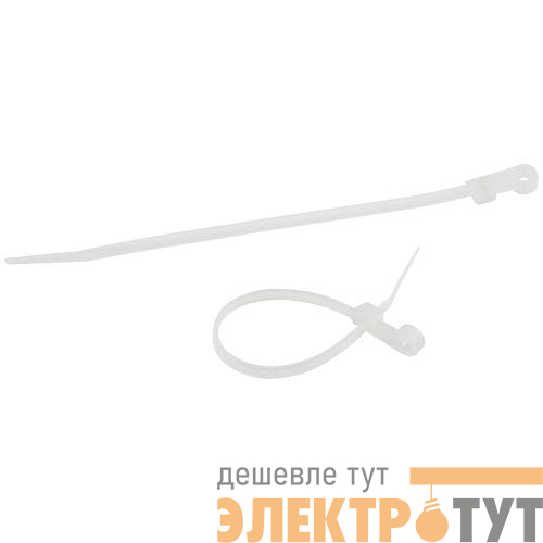 Хомут кабельный 3.6х100 под винт бел. NO-225-315 (уп.100шт) Эра Б0066040