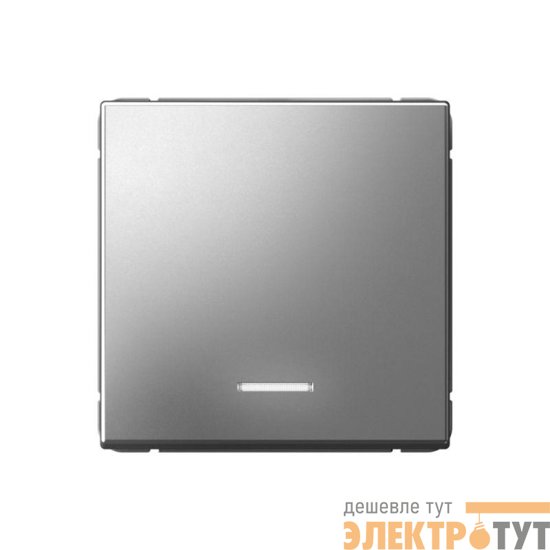 Выключатель 1-кл. ArtGallery 10AX с подсветкой быстрозажим. клем. механизм сталь SE GAL000913S