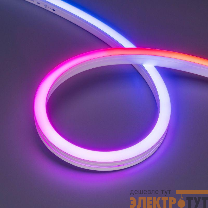 Лента светодиодная SPI MOONLIGHT-SIDE-B84-12x17mm 24V RGB-PX7 18Вт/м IP67 wire x2 герметичная силикон (уп.5м) Arlight 041014