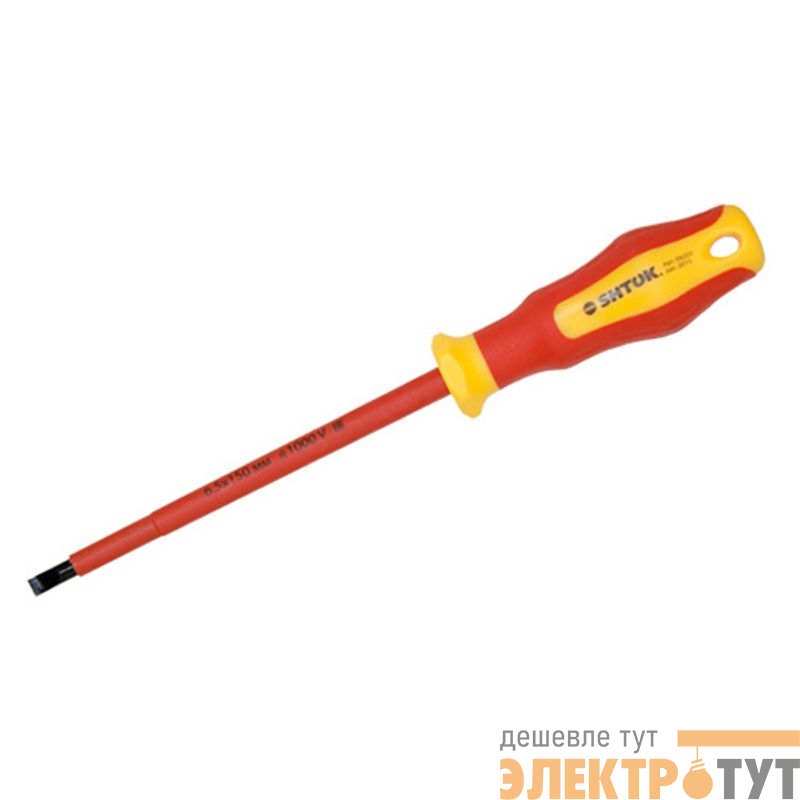 Отвертка 1000В SL 6.5х150мм (09203) SHTOK 376336