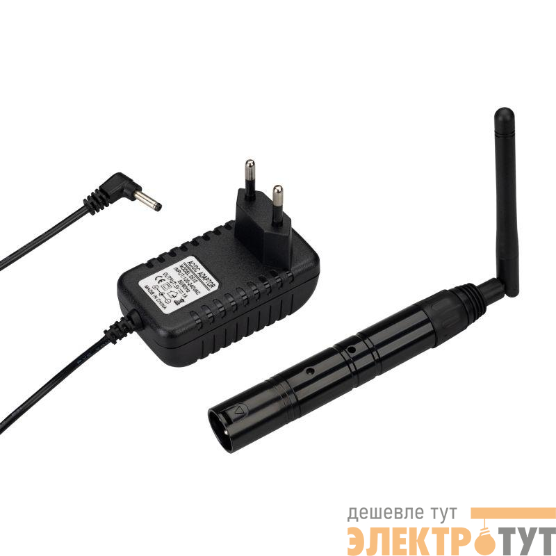 Усилитель SMART-DMX-Transmitter Black (5В XLR3 Female 2.4G) (IP20 металл) Arlight 028416
