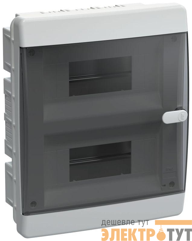 Корпус ЩРВ-П-18 UNION Compact IP41 черн. прозр. дверь пластик. IEK UIC-KP12-V-18-41-K01