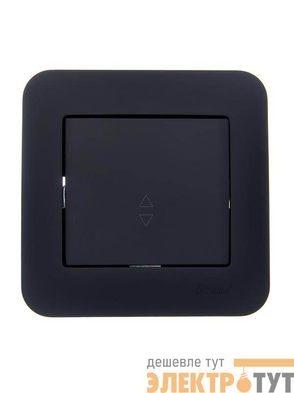 Переключатель проходной 1-кл. 1п СП ASTI 10А IP20 в сборе черн. бархат LEZARD 7081-4242-105