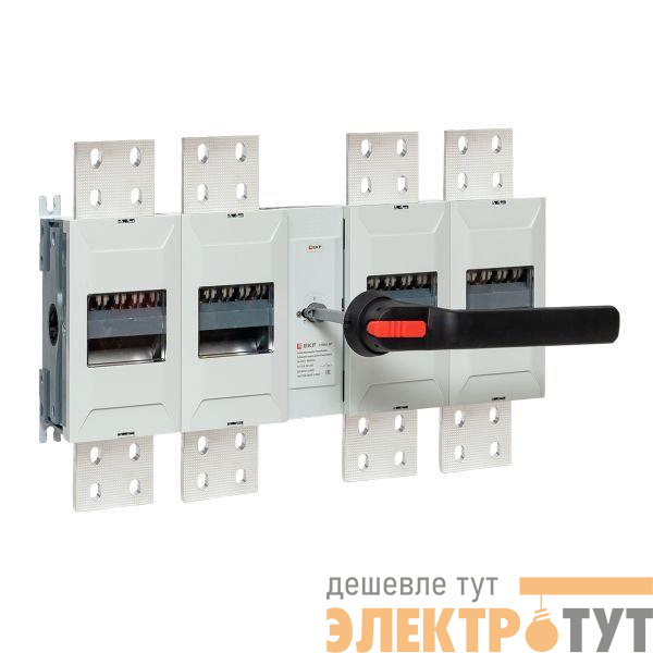 Рубильник-выключатель 4п 3150А с рукояткой управления для прямой установки PowerSwitch EKF psds-3150-4
