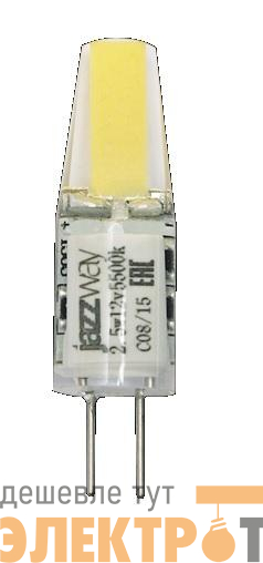 Лампа светодиодная PLED-G4 COB 2.5Вт капсульная 5500К холод. бел. G4 200лм 12В JazzWay 2855770