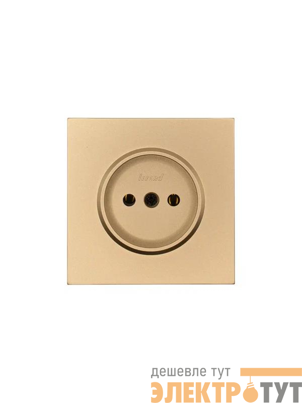 Розетка 1 мест. б/з ПБТ СП ZIMA IP20 16А безвинт. зажим зол. LEZARD 704-3688-121BQC