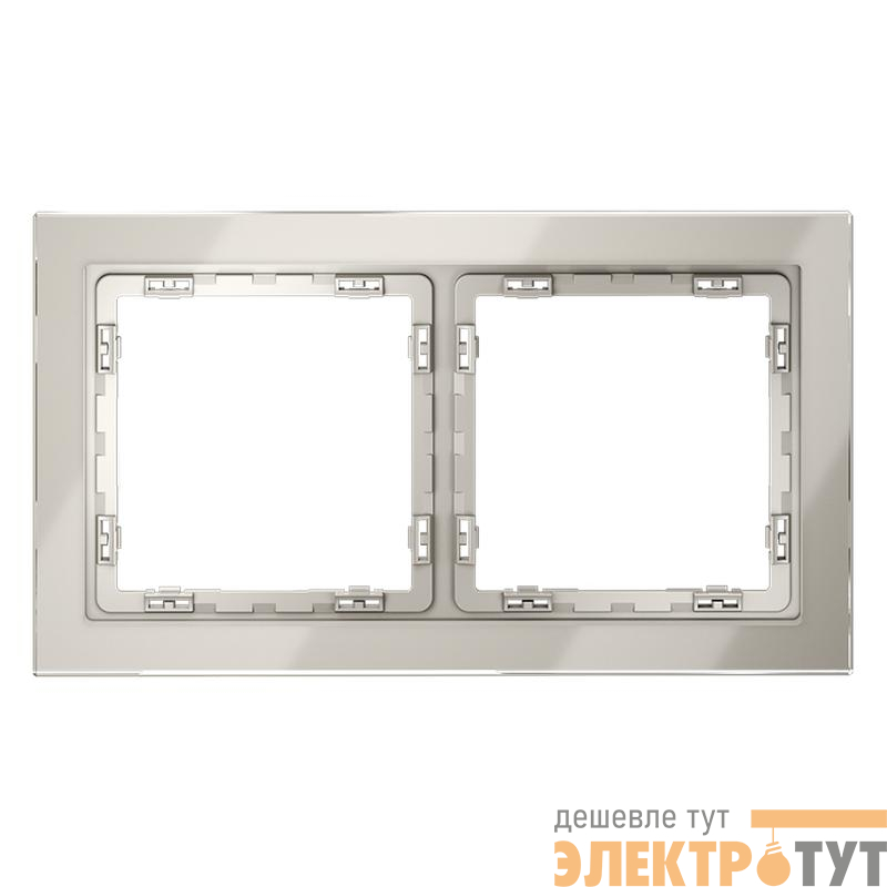 Рамка 2-м S70 стеклян. кашемир Voltum VLS110203