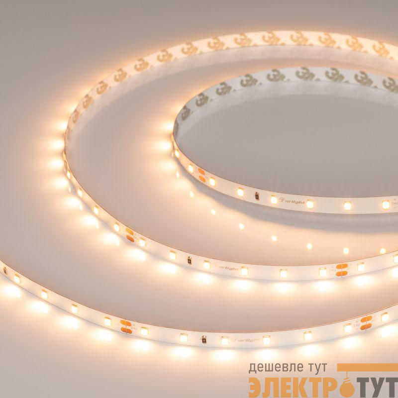 Лента светодиодная UL-A60-8mm 24V Warm 2400К 4.8Вт/м IP20 (уп.5м) Arlight 042285