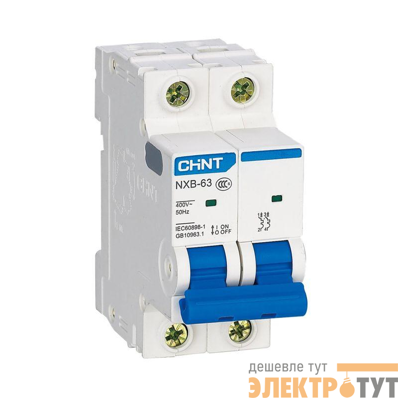 Выключатель автоматический модульный 2п C 25А 6кА NXB-63 (R) CHINT 814094