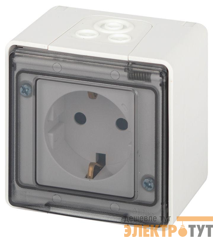 Розетка Эксперт 11-2501-01 2P+E IP55 16А-250В ОУ бел. Эра Б0063294