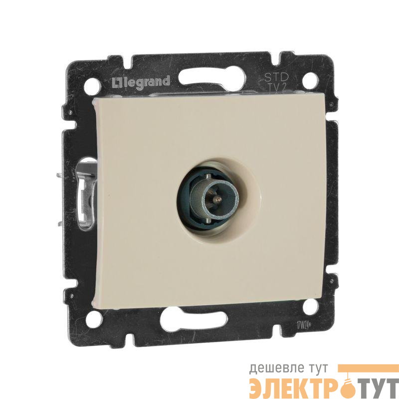 Розетка телевизионная оконечная TV СП Valena 10дБ 2400МГц механизм сл. кость IEK 774330