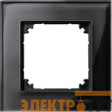 Рамка 1-м Merten стекло черн. оникс SchE MTN404103