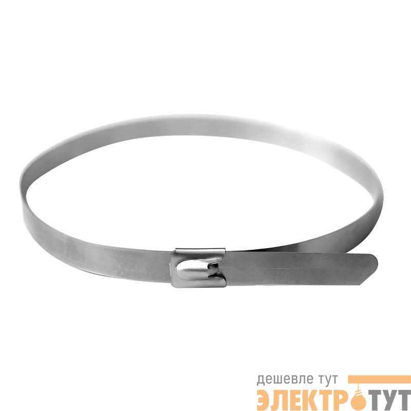 Хомут кабельный 4.6х300 нерж. сталь AISI 316 серебр.(уп.50шт) DKC 27606