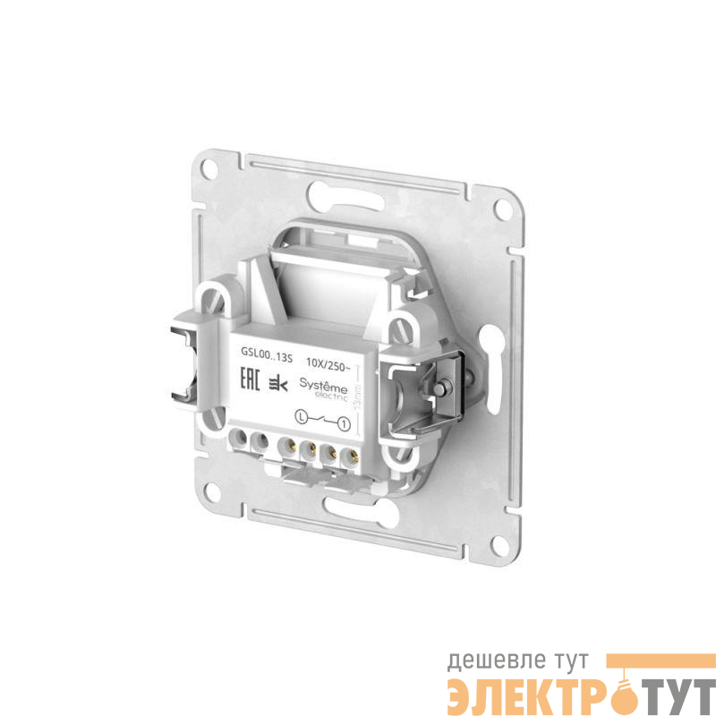 Выключатель 1-кл. Glossa (сх. 1а) 10AX с подсветкой быстрозажим. клем. механизм бел. SE GSL000113S