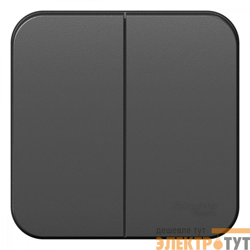 Выключатель 2-кл. ОП Blanca 10А IP20 (сх. 5) 250В антрацит SE BLNVA105006