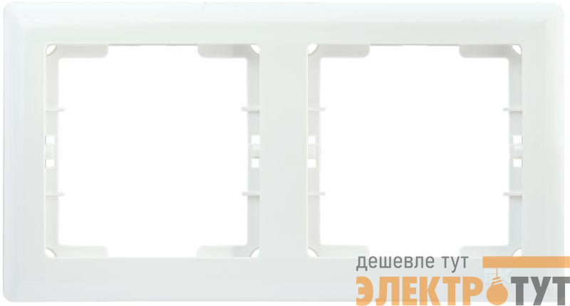 Рамка 2-м BOLERO РГ-2-ББ горизонт. бел. IEK EMB20-K01