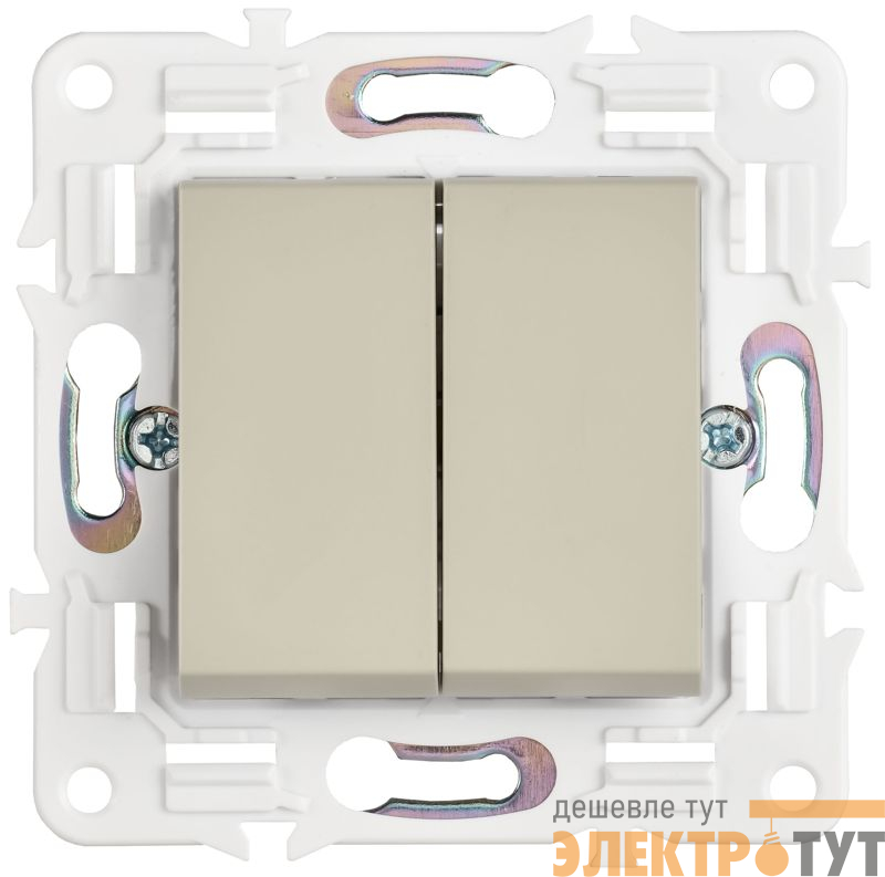 Выключатель проходной 2-кл. SKANDY 10А SK-V05B беж. IEK SK-V22-0-10-K10