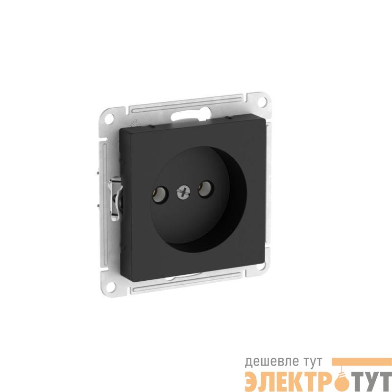 Розетка AtlasDesign 16А без заземл. без шторок быстрозажим. клем. механизм карбон SE ATN001041S