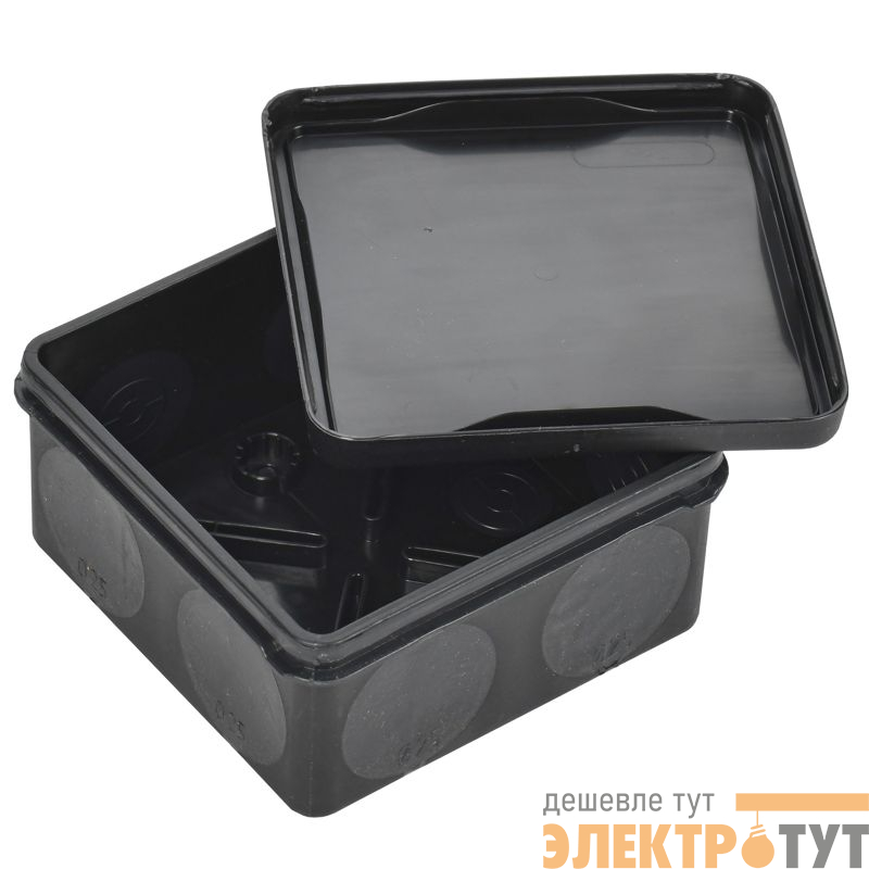 Коробка распаячная ОП КМ42435 80х80х40мм IP67 8 вводов черн. IEK UKO21-080-080-040-K02-66