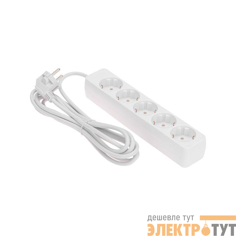 Удлинитель 5х3м с заземл. 3х0.75 бел. PROCONNECT 13-4212